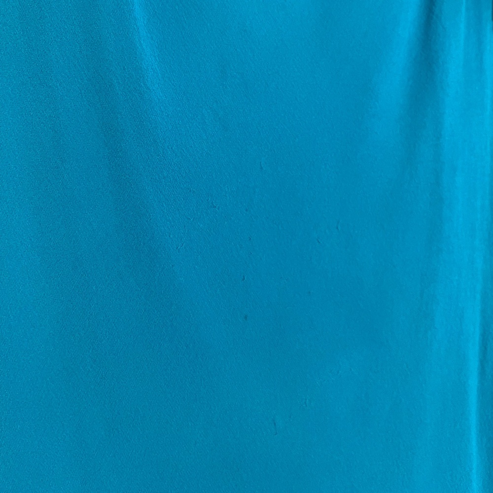 SPENSER JEREMY Gorgeous Teal Flutter Sleeve Cowl Neck 100% Silk Midi Dress Sz 6 - Picture 5 of 14